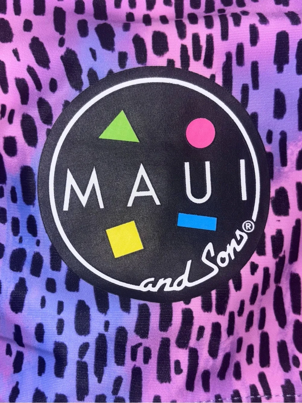 Maui and Sons Purple Leopard Print Two-Piece Bikini Swim Set Girls L (10/12)